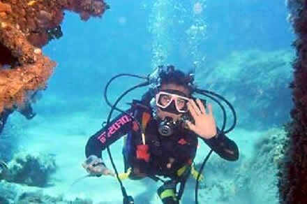 Capo enfola immersione sub